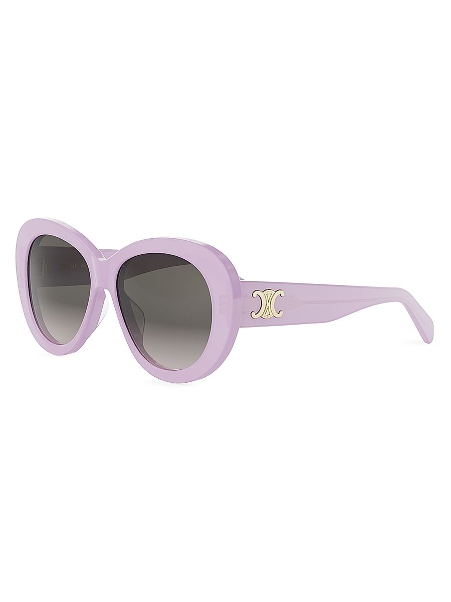 Women's Triomphe 55MM Butterfly Sunglasses - Lilac