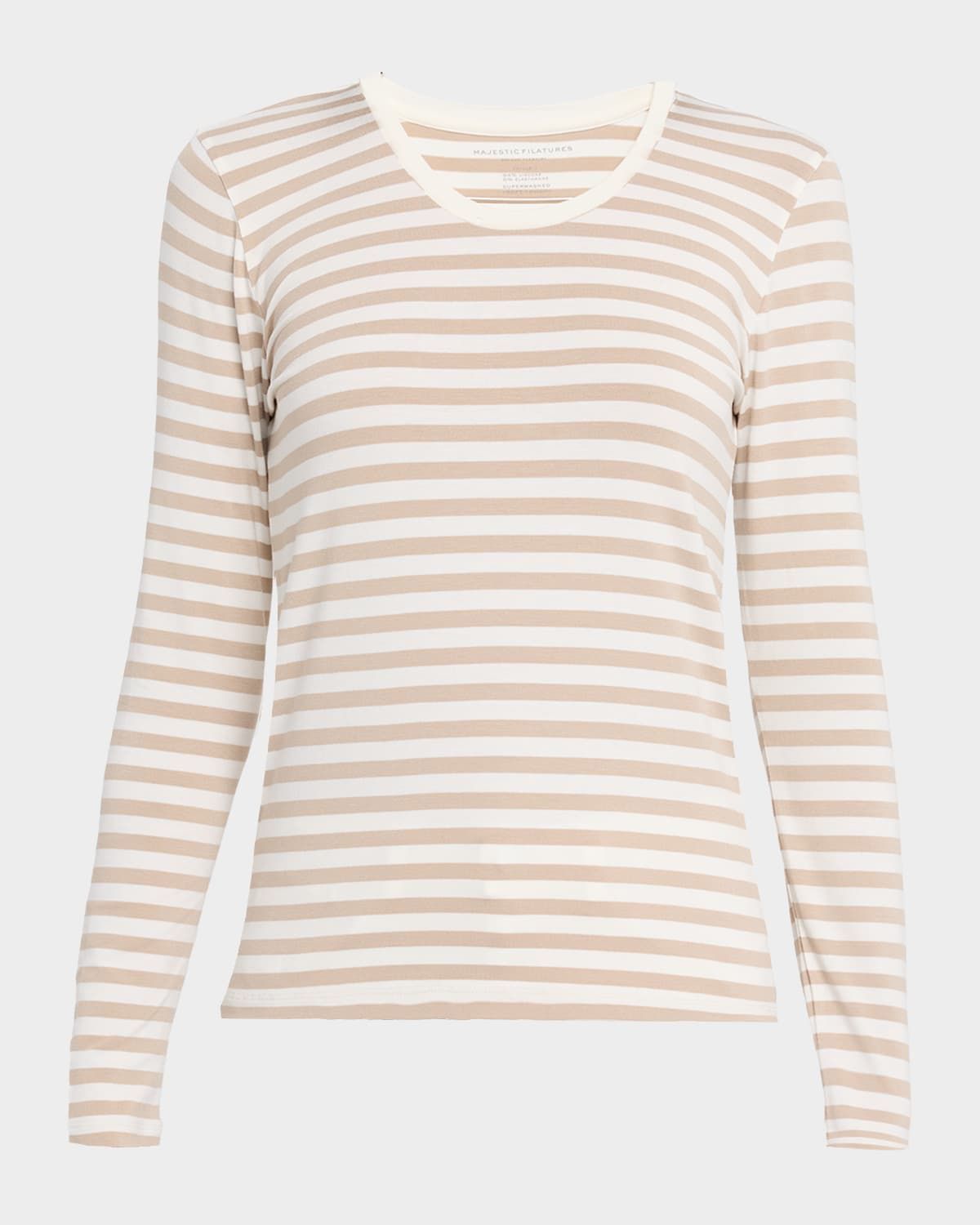 Soft Touch Striped Long-Sleeve Pullover