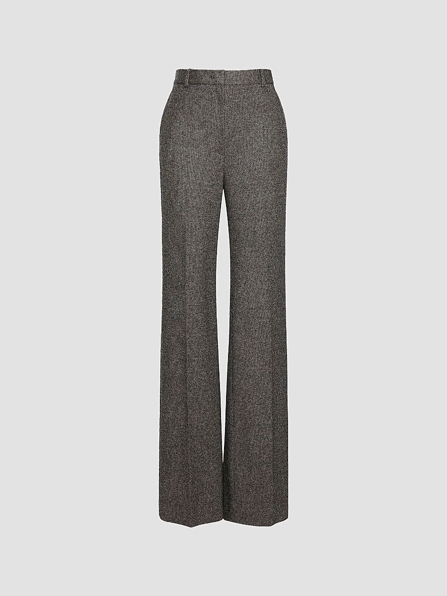 Max Mara Women's Flared Jacquard Jersey Trousers - Camel - Size 0