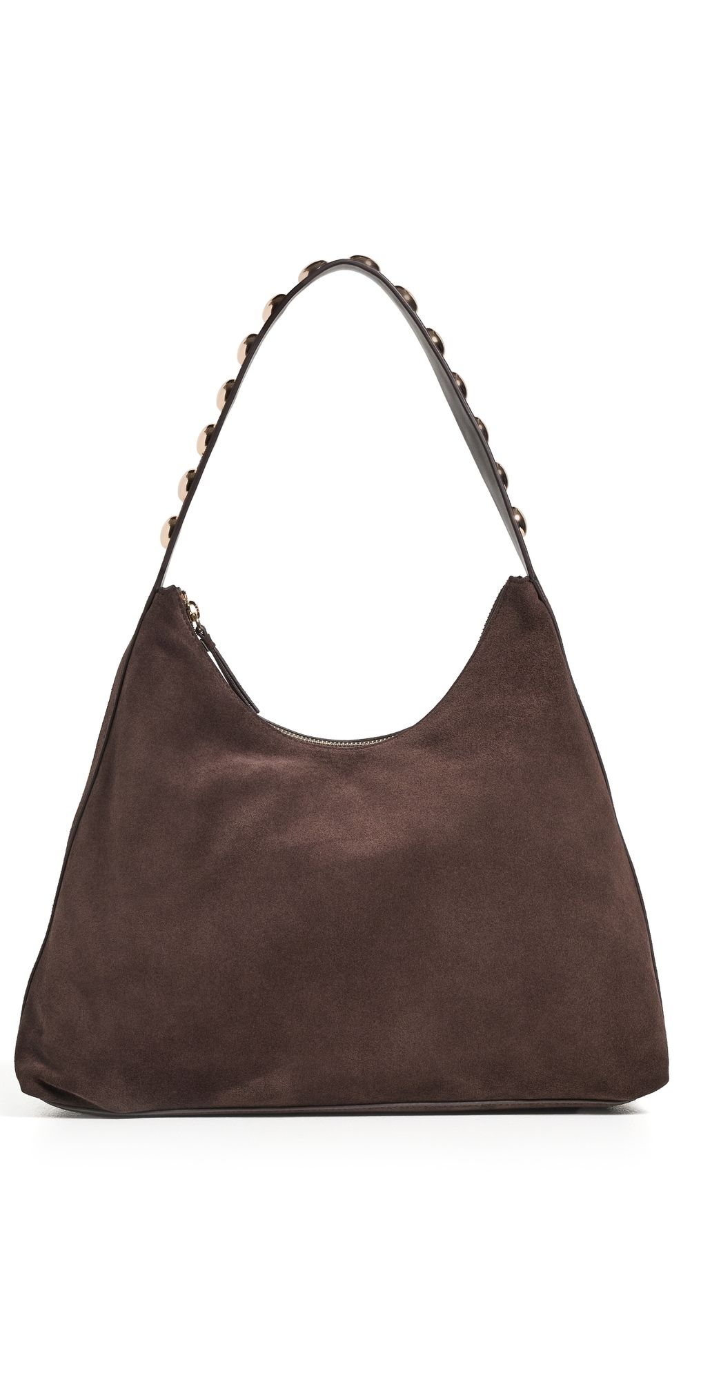 Loeffler Randall Stassie Studded Slouchy Suede Shoulder Bag Tmoro One Size