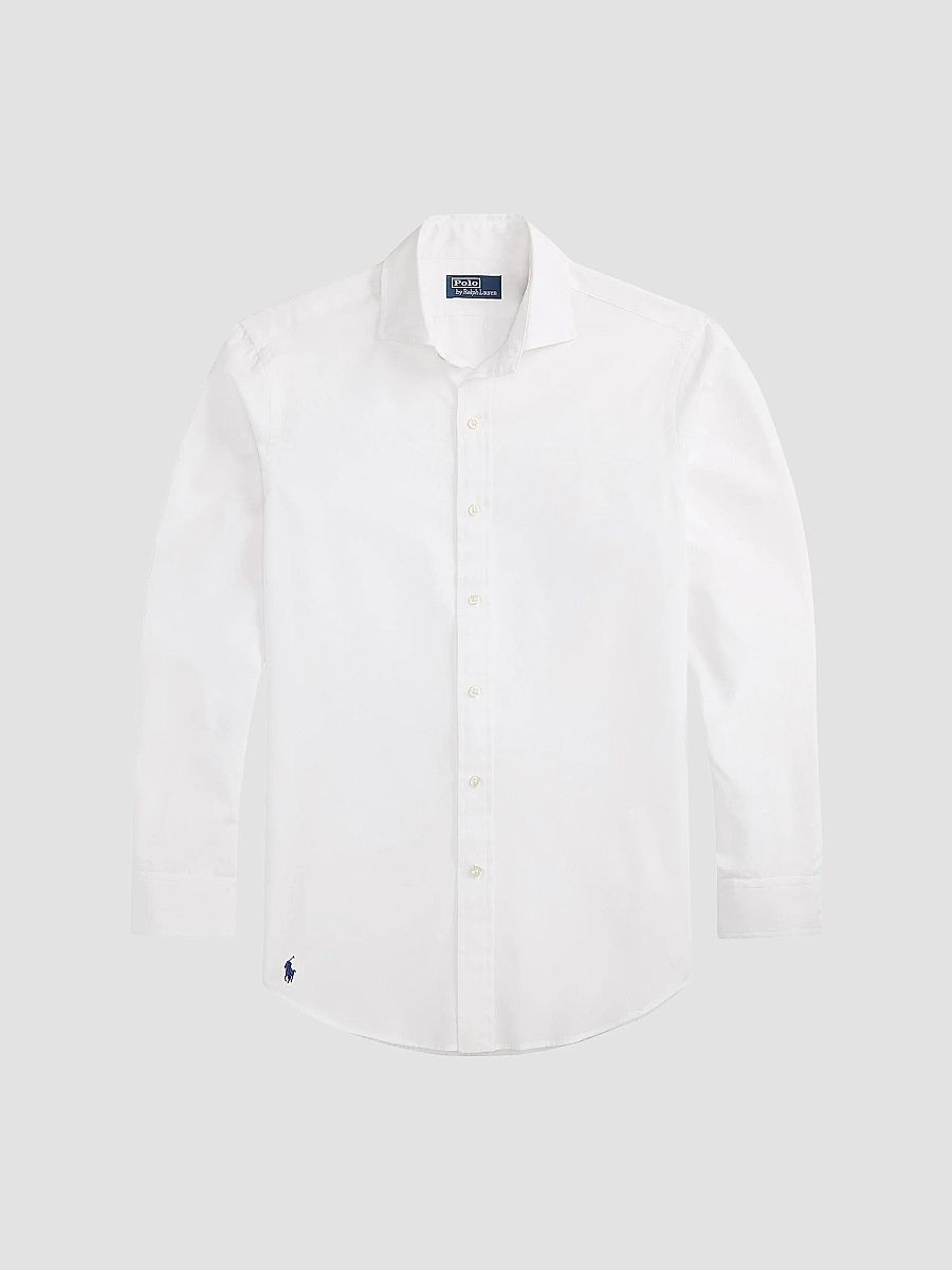 Polo Ralph Lauren Men's Logo Cotton Long-Sleeve Shirt - White - Size XXL