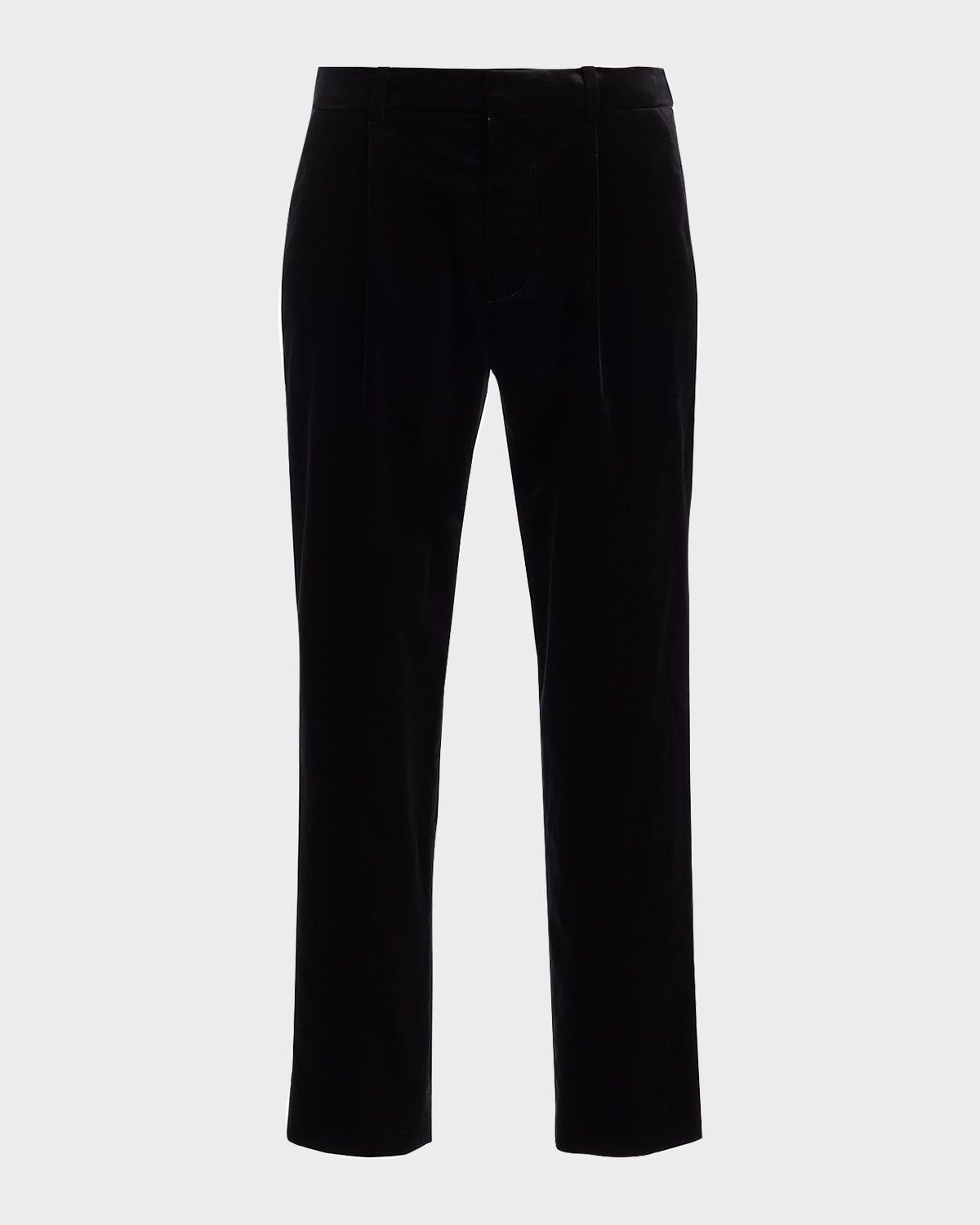 Men & apos;s Cotton Velvet Pleated Trousers