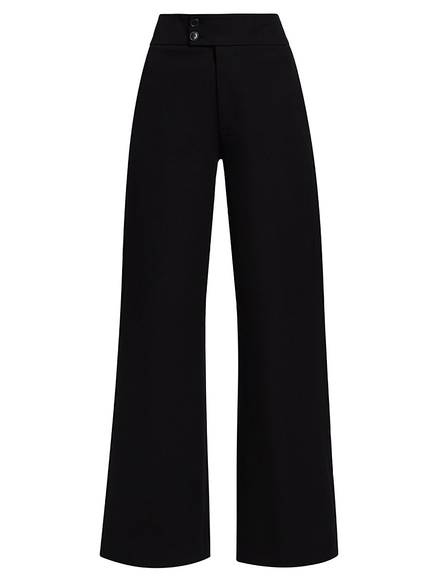 Women's Le Hardy Wide-Leg Trousers - Black - Size 10