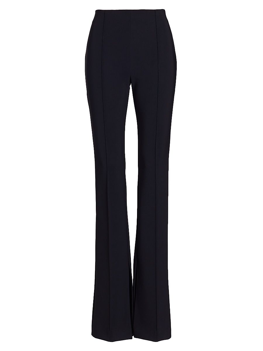 Women's Eva Bonded Neoprene Flared Pants - Black - Size XL