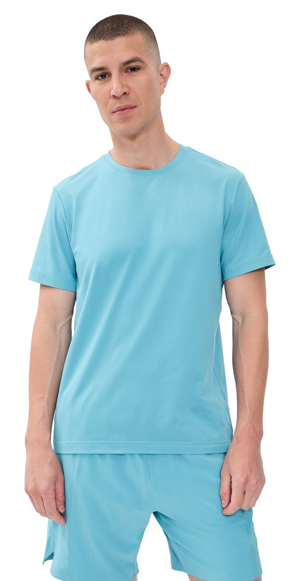 Rhone Backspin Tee Azure Blue XXL