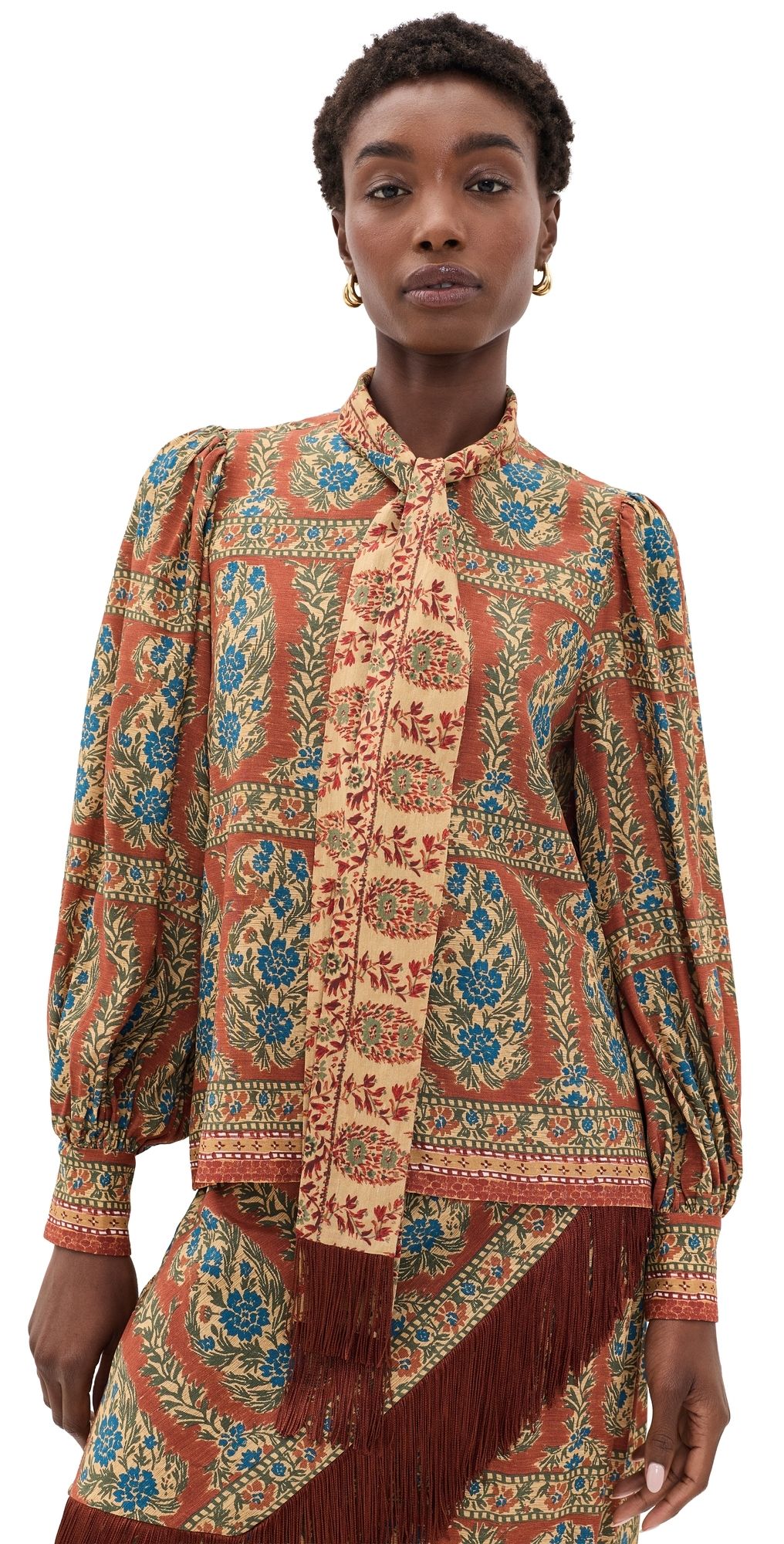 Hunter Bell Karis Blouse Amber Glen Brown S