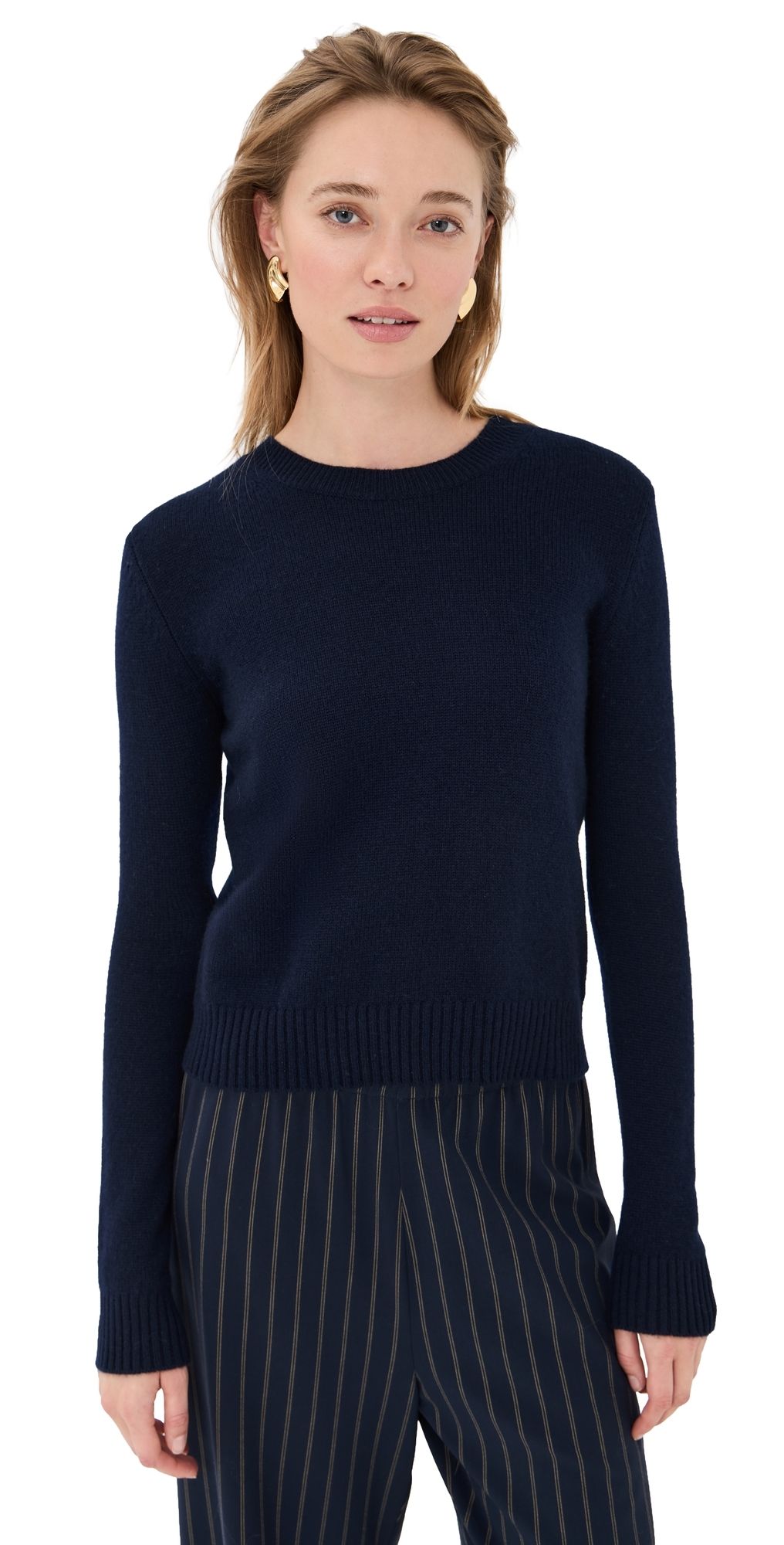 LISA YANG Mable Cashmere Sweater Navy 1