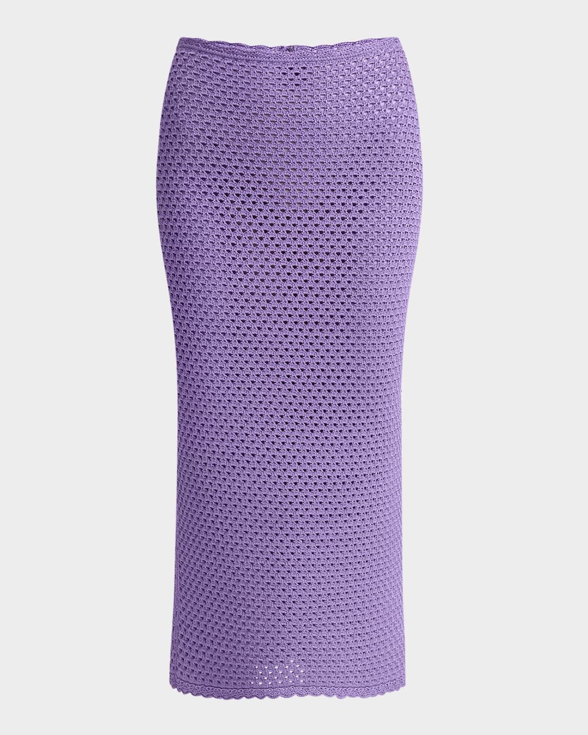 Crochet Knit Midi Skirt