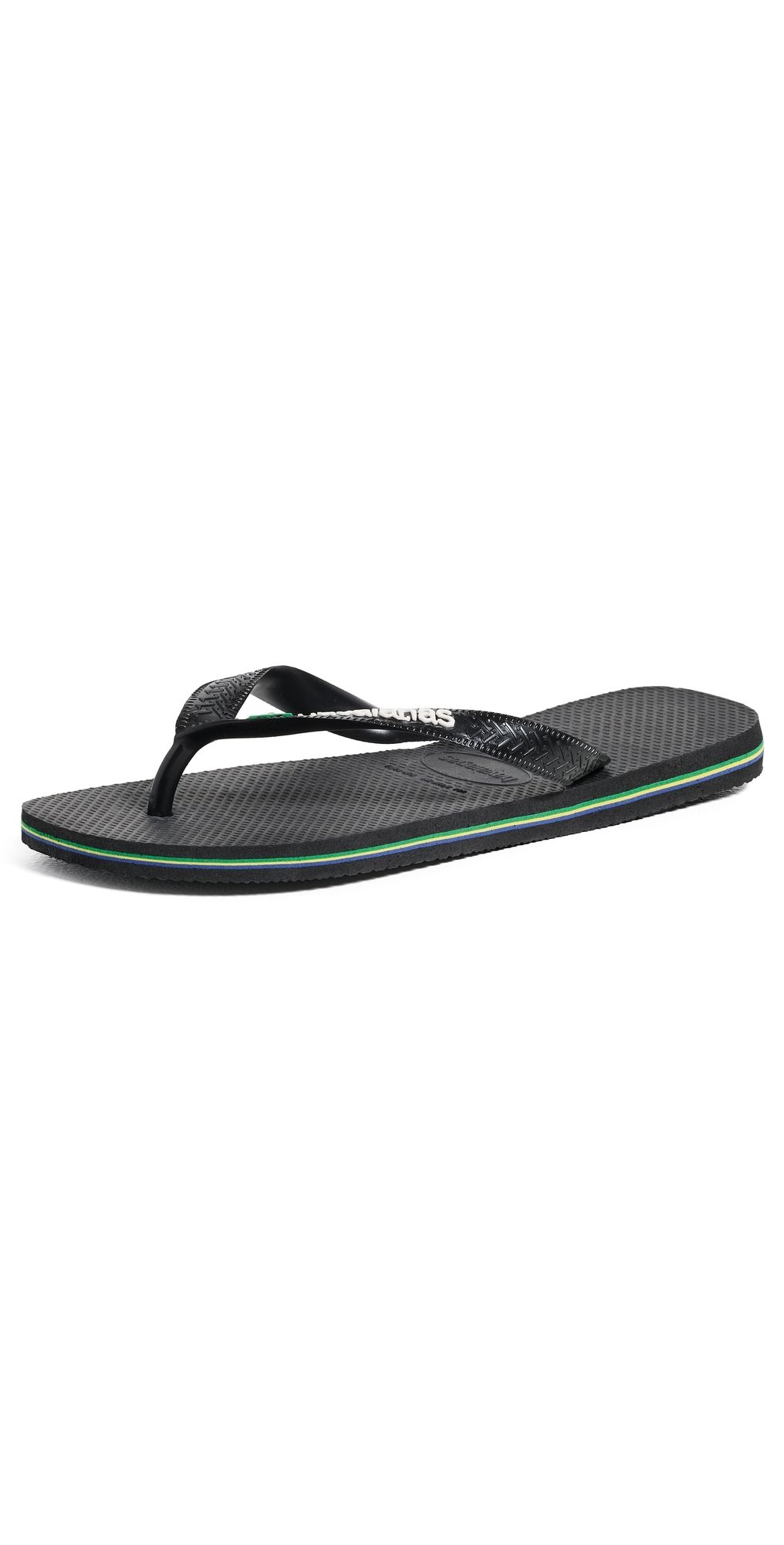 Havaianas Brazil Logo Sandals Black/Black M 11/12