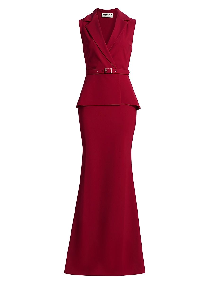 Women's Thadira Jersey Sleeveless Gown - Garnet - Size 8