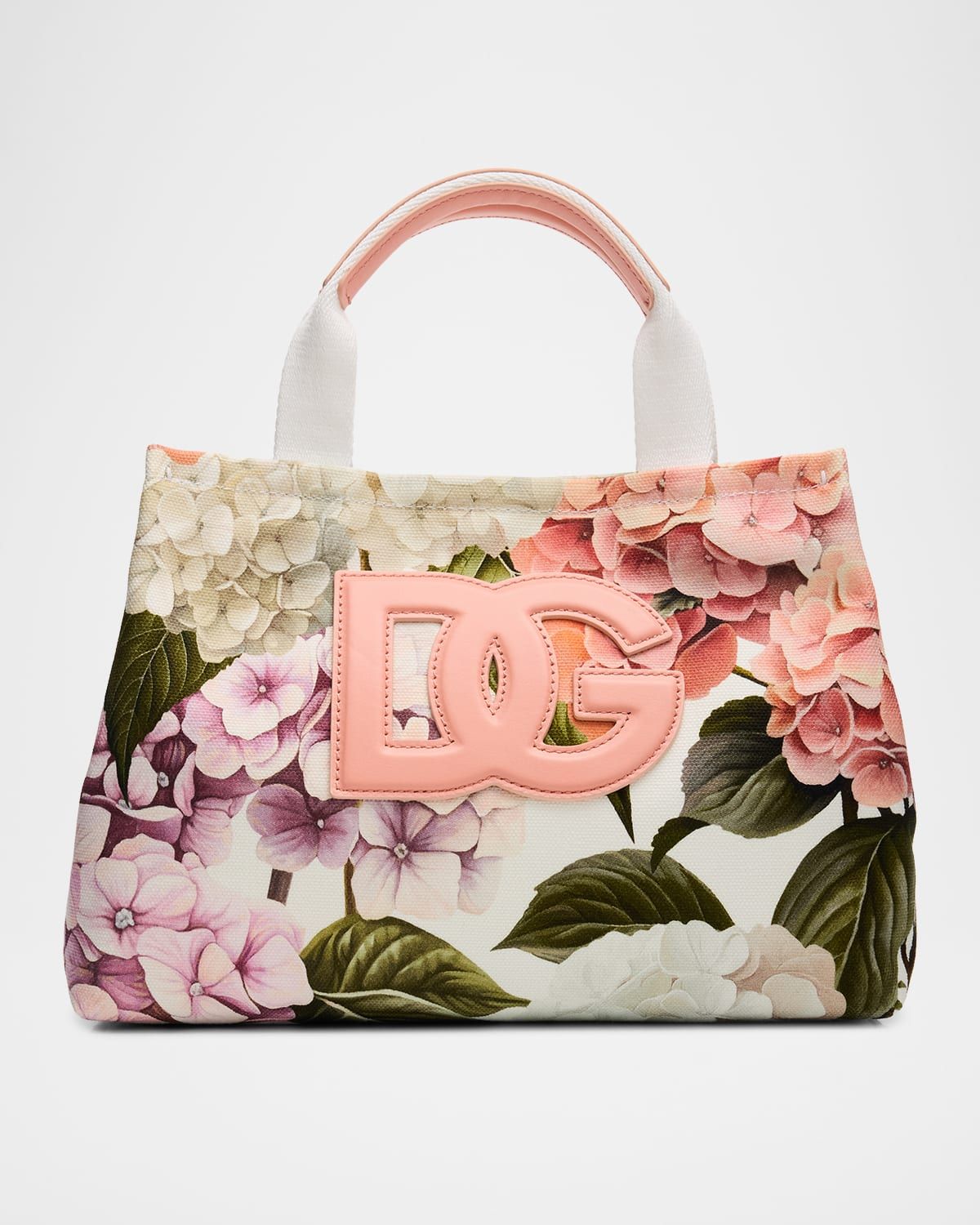 Kid & apos;s Hydrangeas-Print Canvas Shopping Tote Bag
