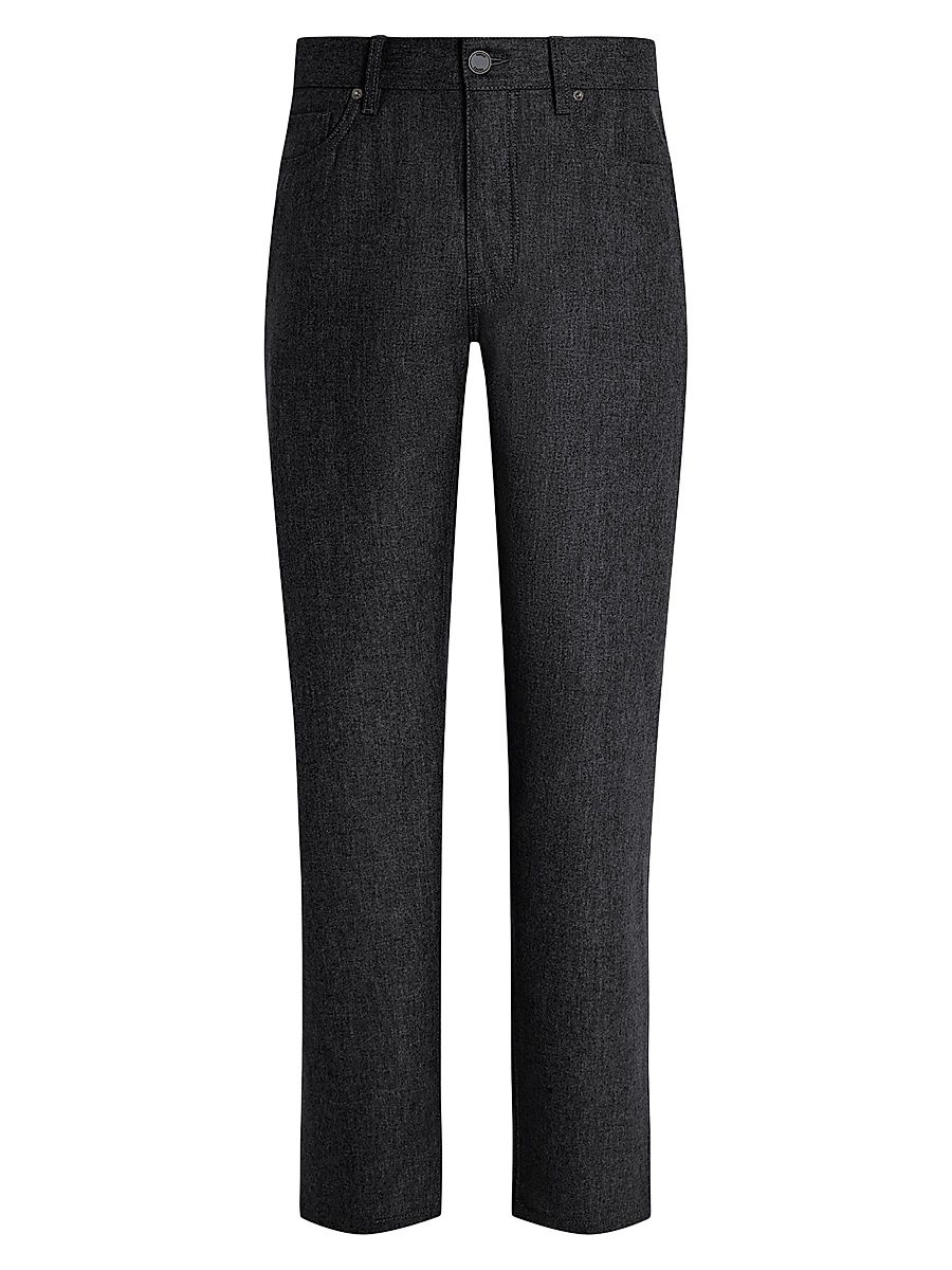 Men's Wool and Cashmere Roccia Jeans - Dark Grey - Size 38