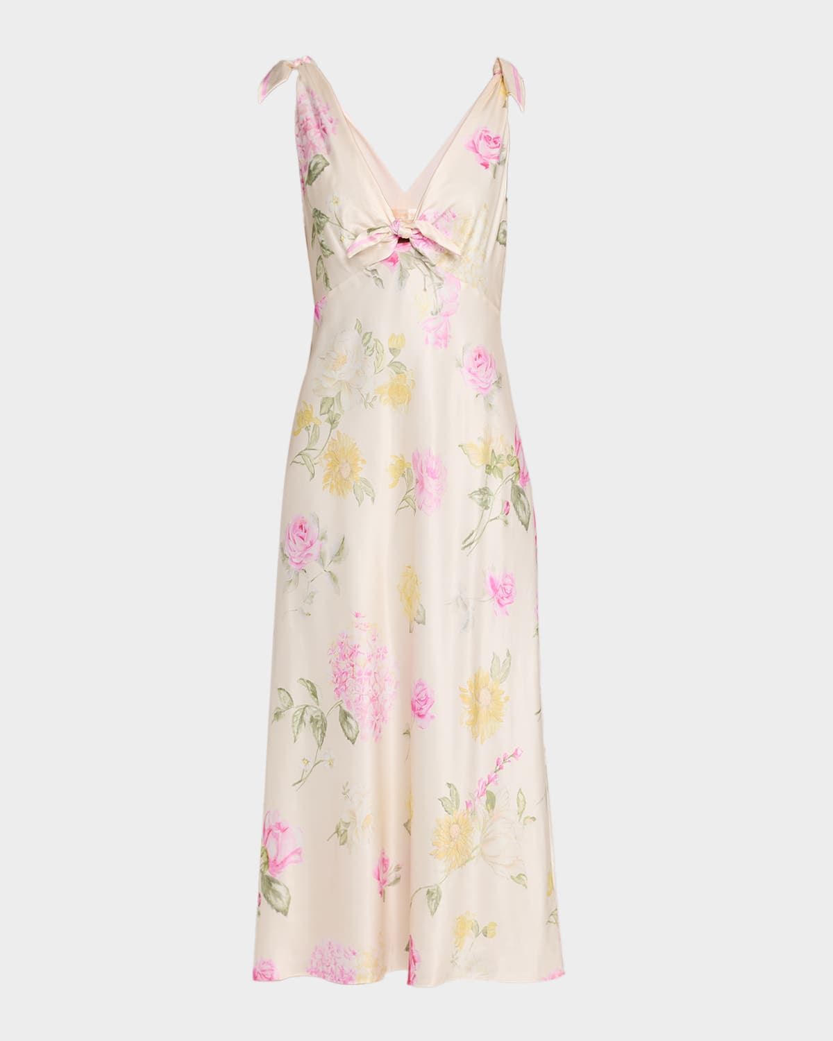 Perri Floral Scarf-Tie Maxi Dress