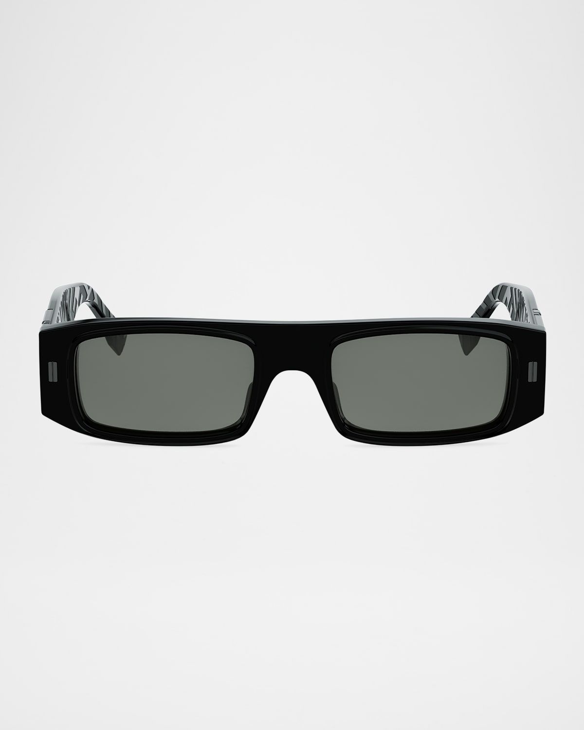 Men & apos;s FF Squared Acetate Rectangle Sunglasses