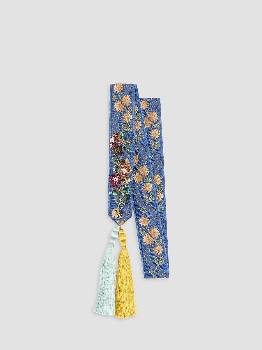 Women's Embroidered Viscose Bandeau Scarf
