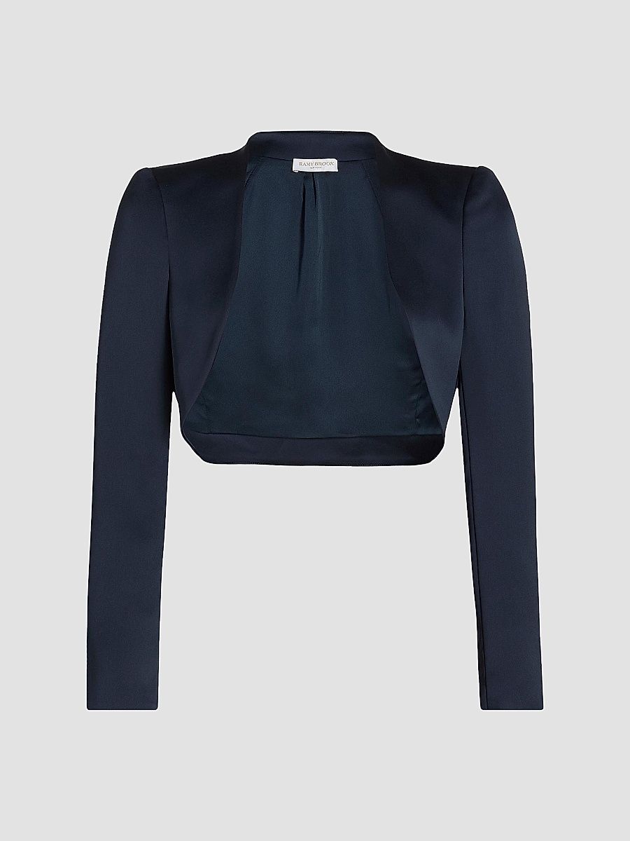Ramy Brook Women's Gia Open-Front Capelet - Navy - Size 10