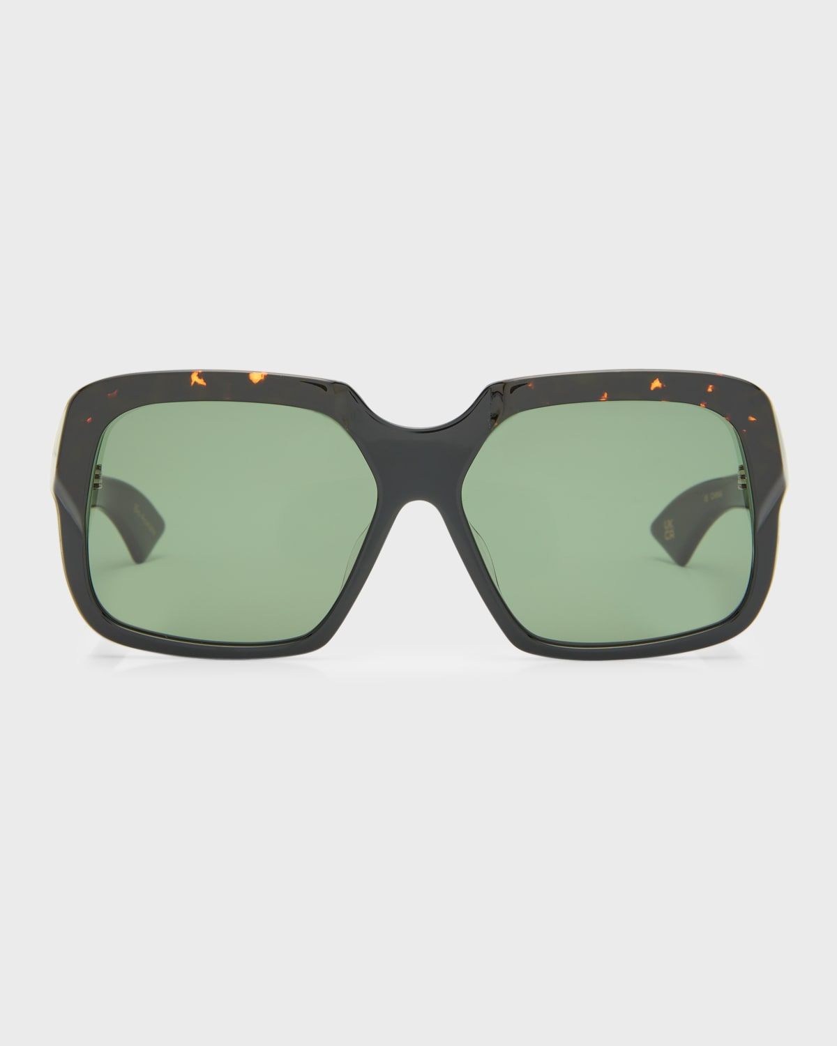 Logo Acetate Square Sunglasses