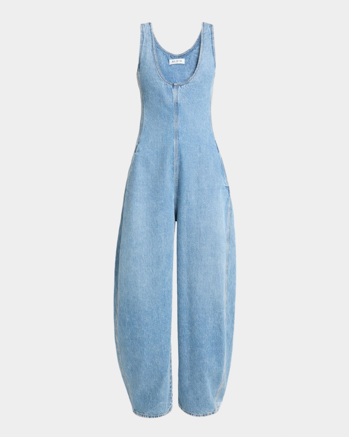 Round Denim Jumpsuit