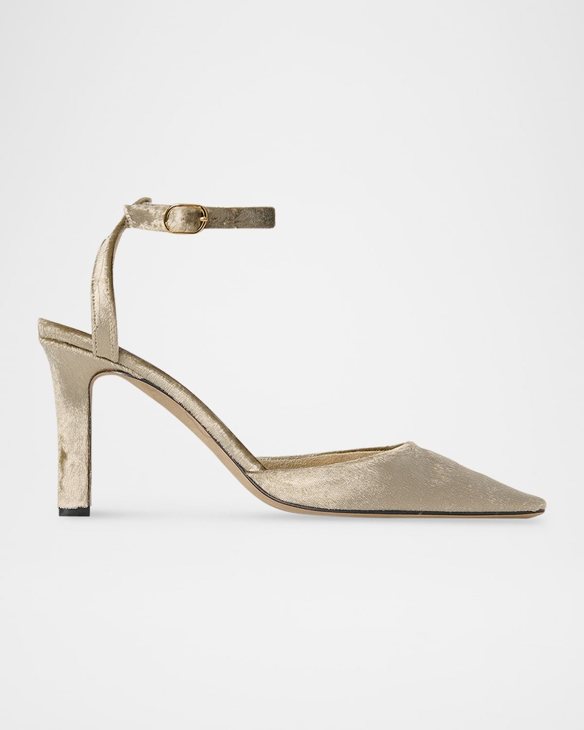 Carla Velvet Ankle-Strap Pumps