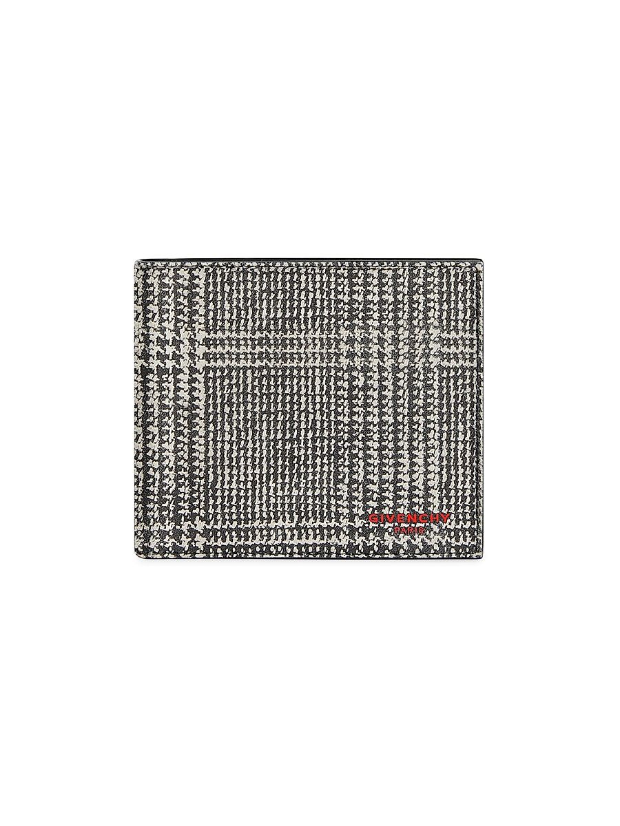 Givenchy Men's Wallet in Houndstooth Effect Leather - Black White