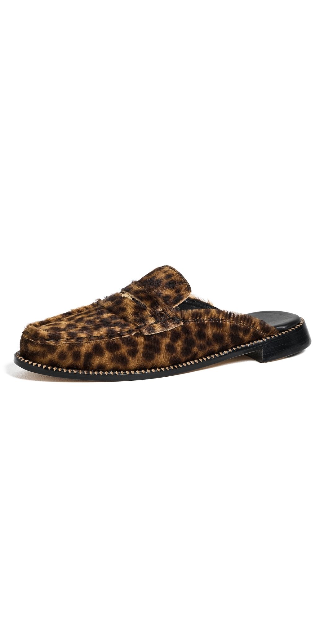 Freda Salvador Temi Mules Leopard Haircalf 9.5
