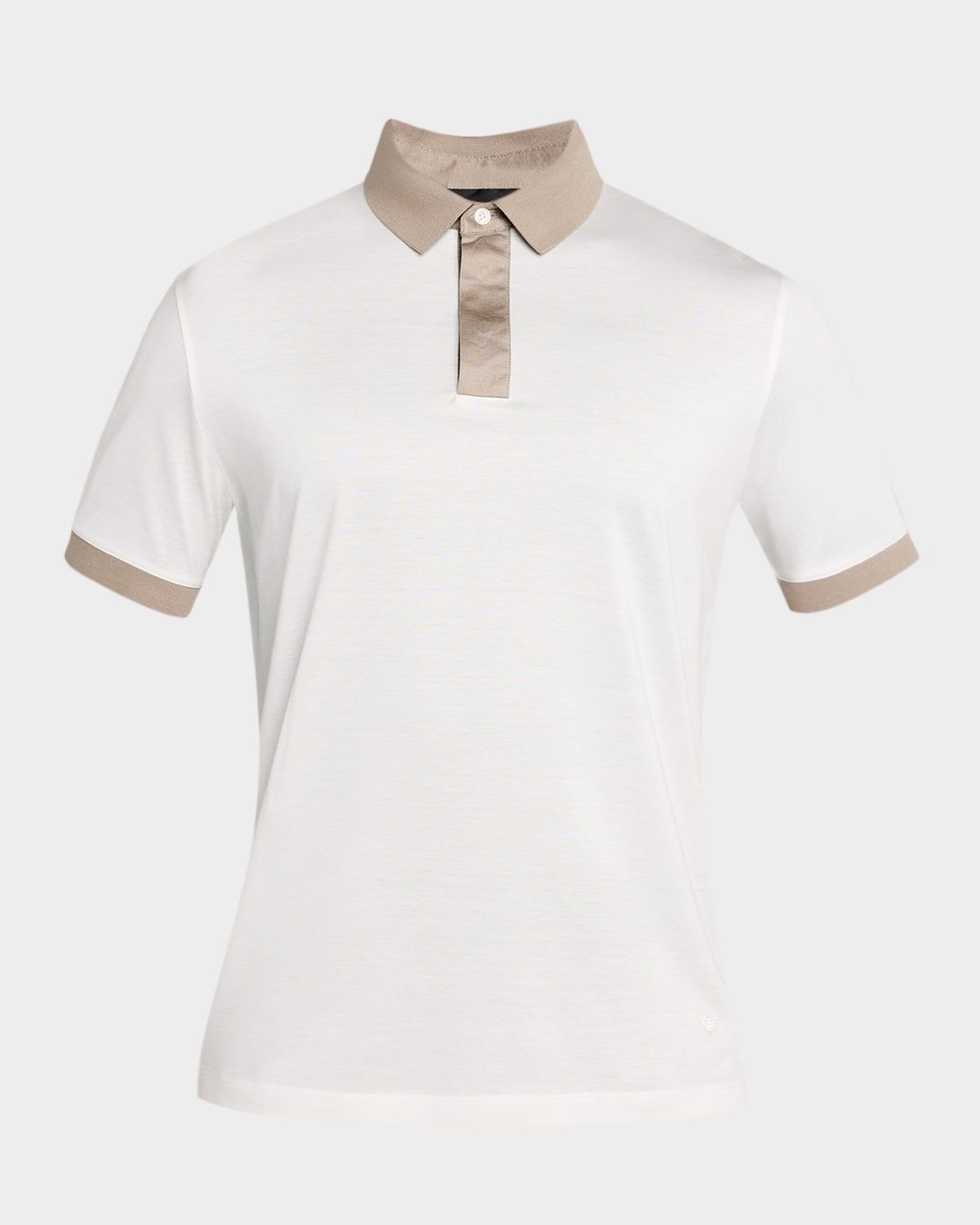 Men & apos;s Lyocell and Cotton Contrast-Trim Polo Shirt