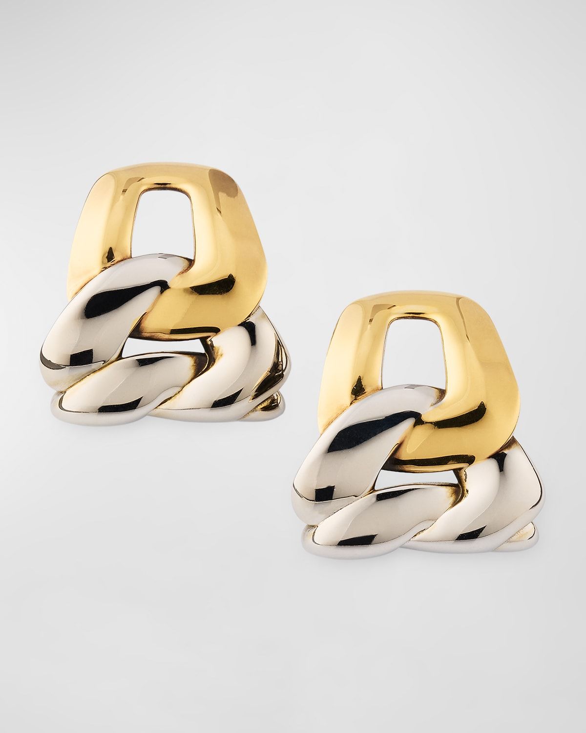 Two-Tone Chain Earrings