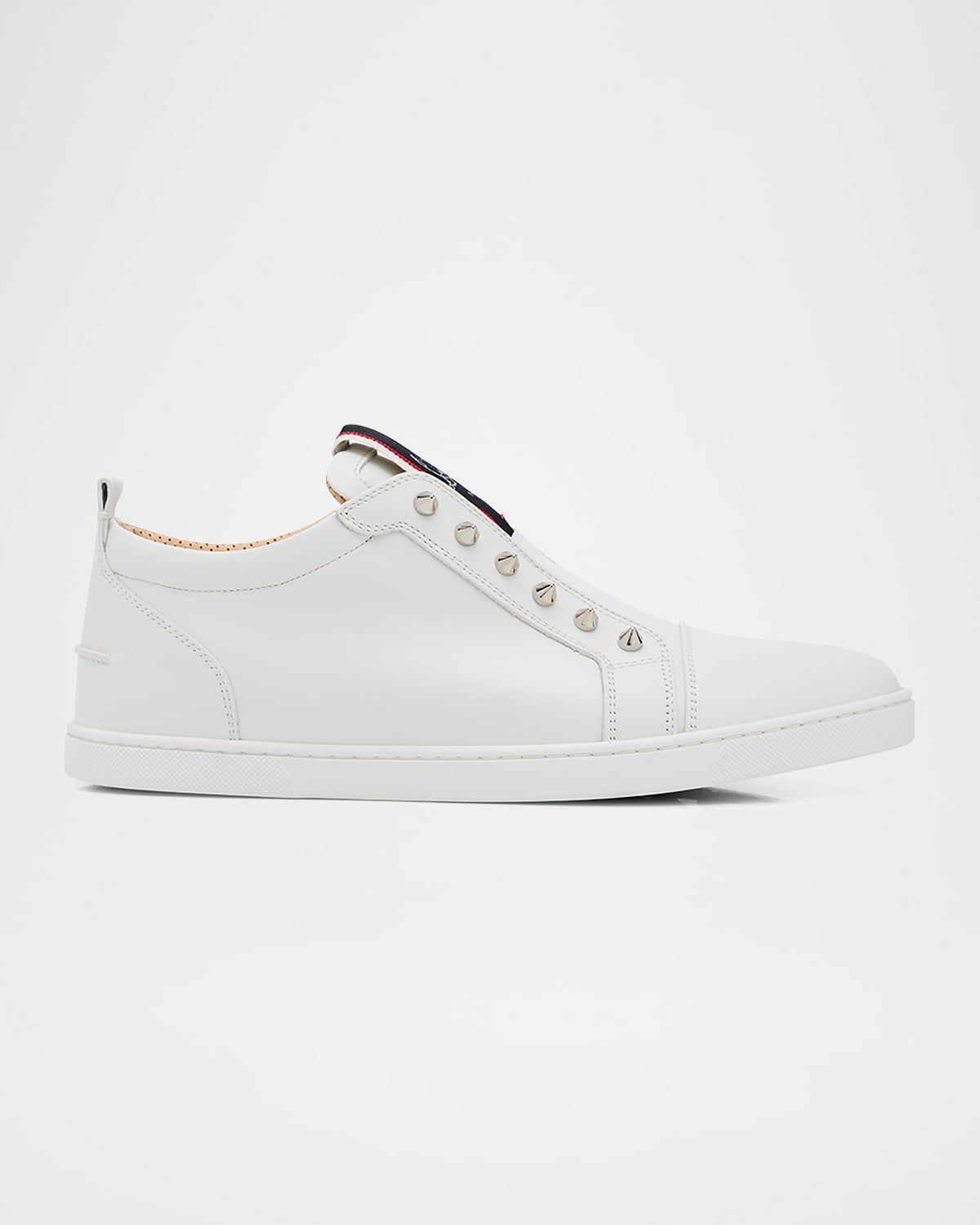 Men & apos;s F. A.V. Fique A Vontade Spiked Leather Slip-On Sneakers