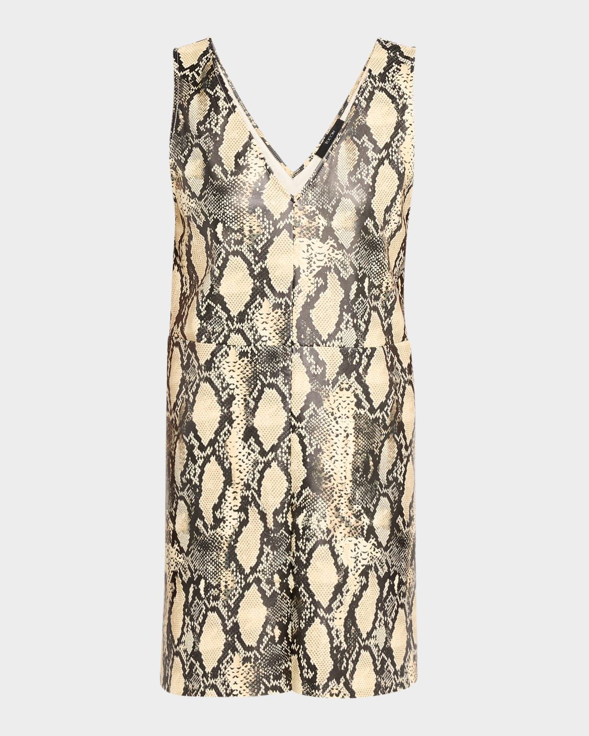 Malia Python Vegan Leather Mini Dress