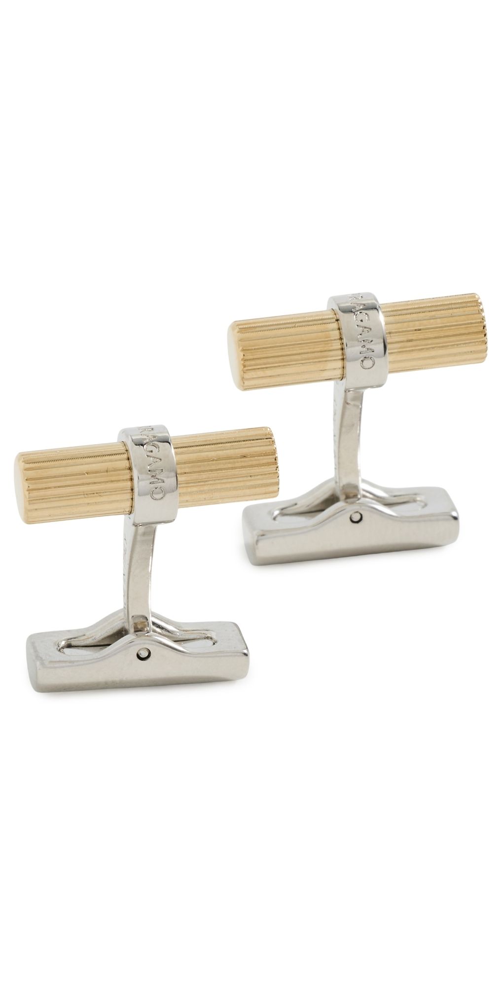 FERRAGAMO Clink Lighter Cufflinks Gold Tone One Size