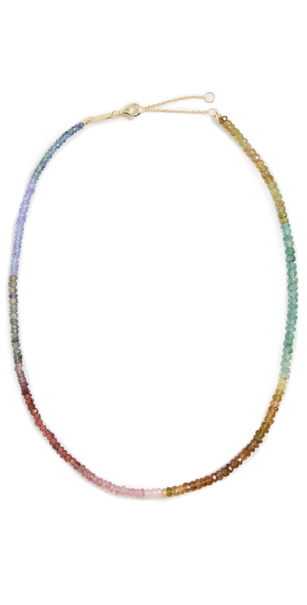 SHASHI Aisha Gemstone Necklace Muted Rainbow One Size