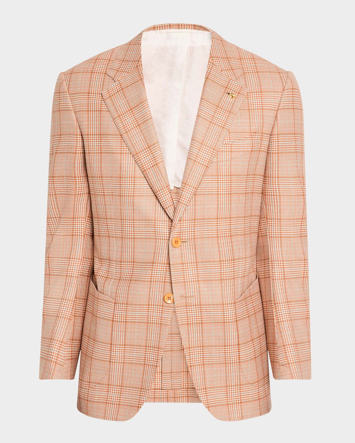 Men & apos;s Plaid Single-Breasted Sport Coat