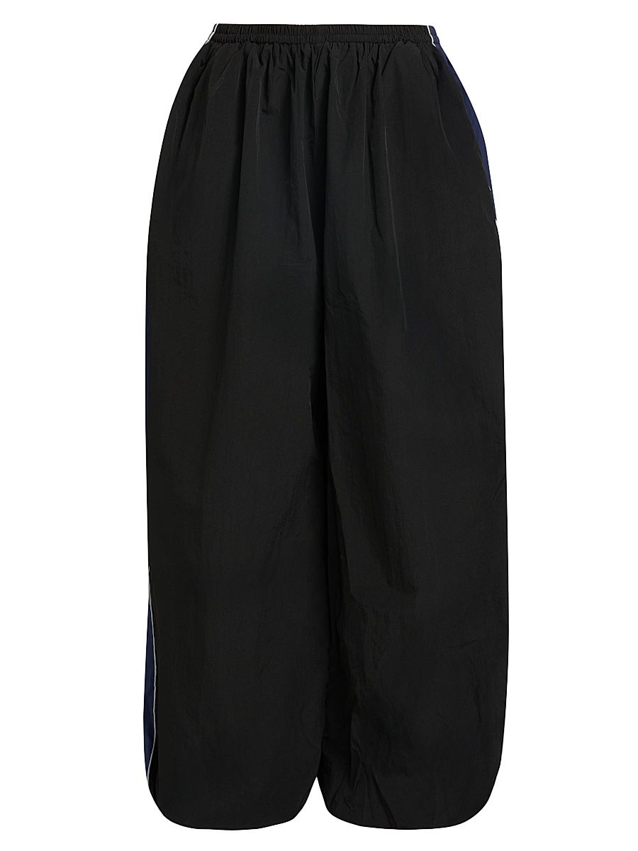 Women's Soren Oversized Track Pants - Black Navy - Size XL