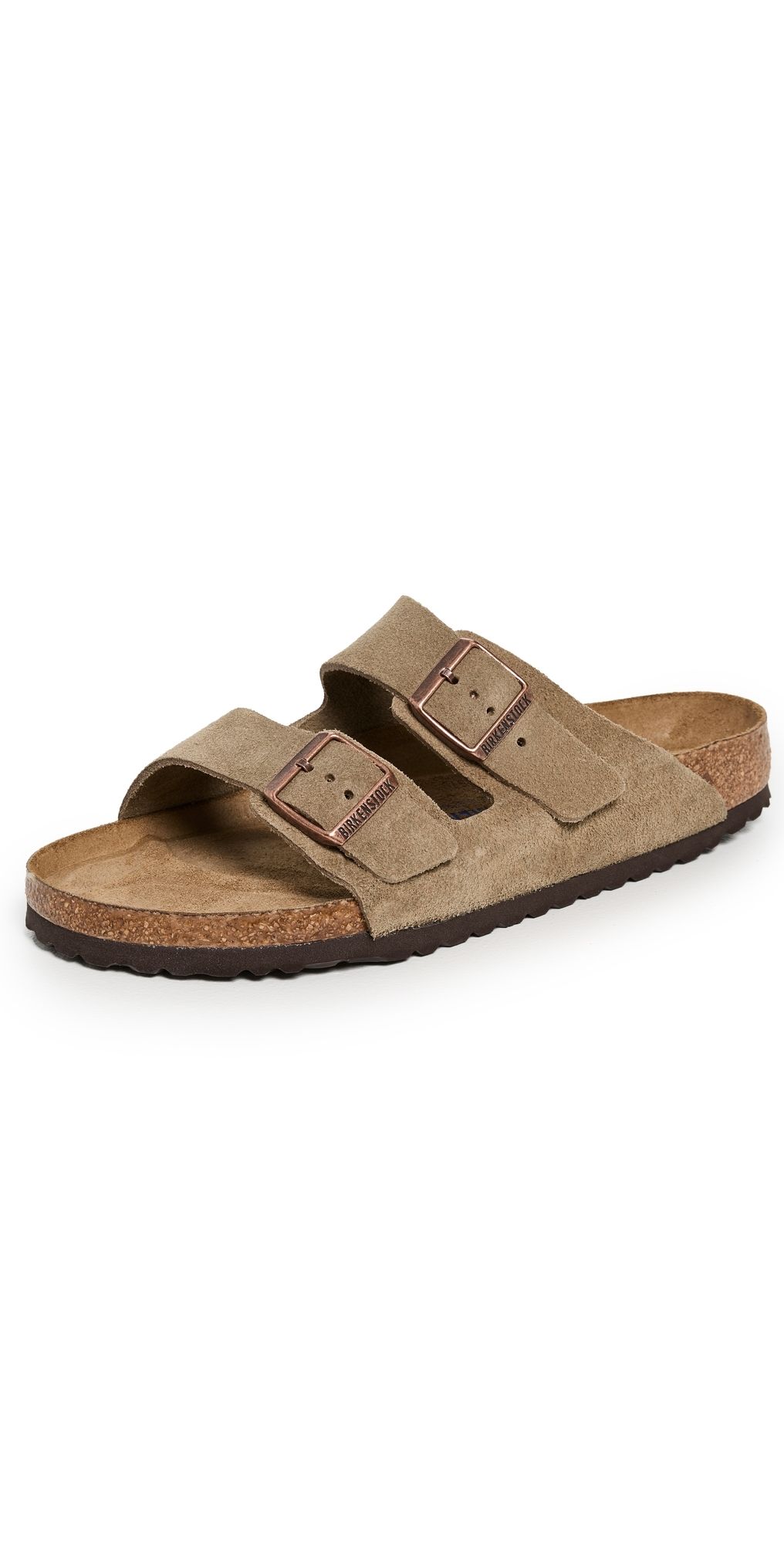 Birkenstock Soft Arizona Suede Sandals Taupe 44