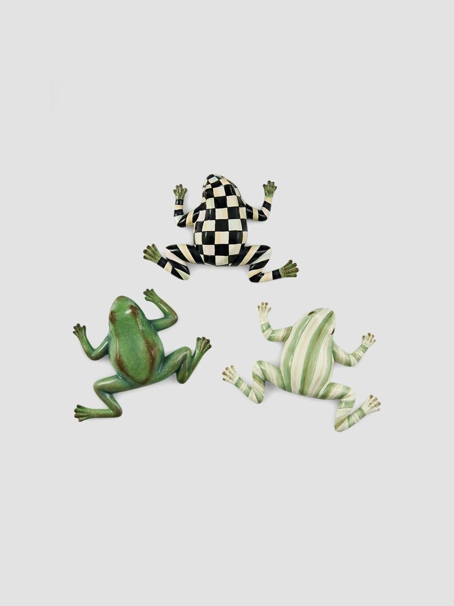 MacKenzie-Childs Courtly Frog 3-Piece Wall Decor Trio