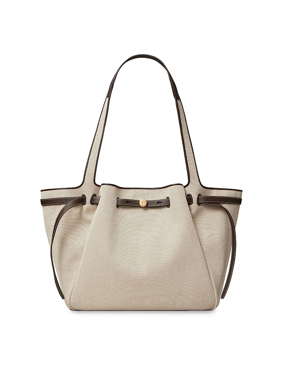 Women's Romy Cotton Canvas Tote Bag - Dusty Almond Bianco White