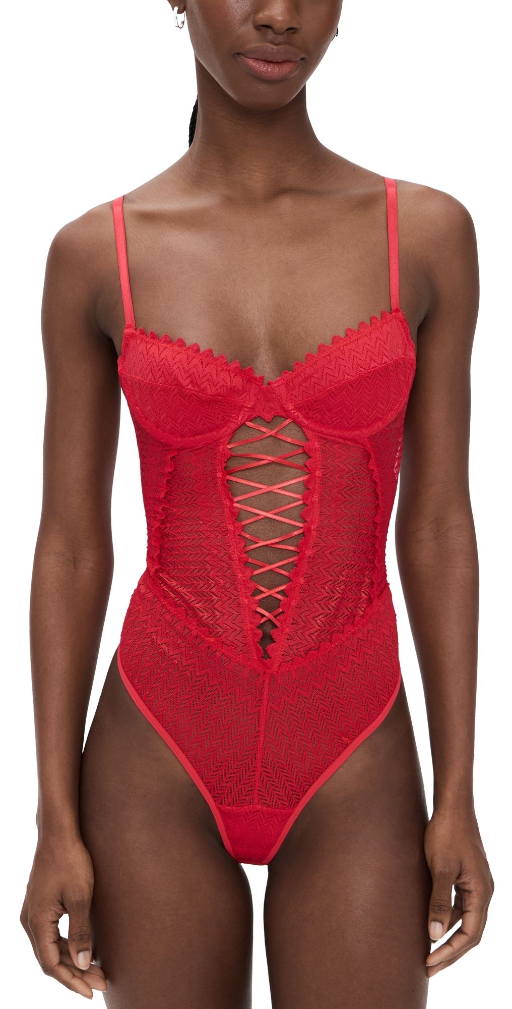 MUCCI Aryanna Thong Bodysuit Campari M