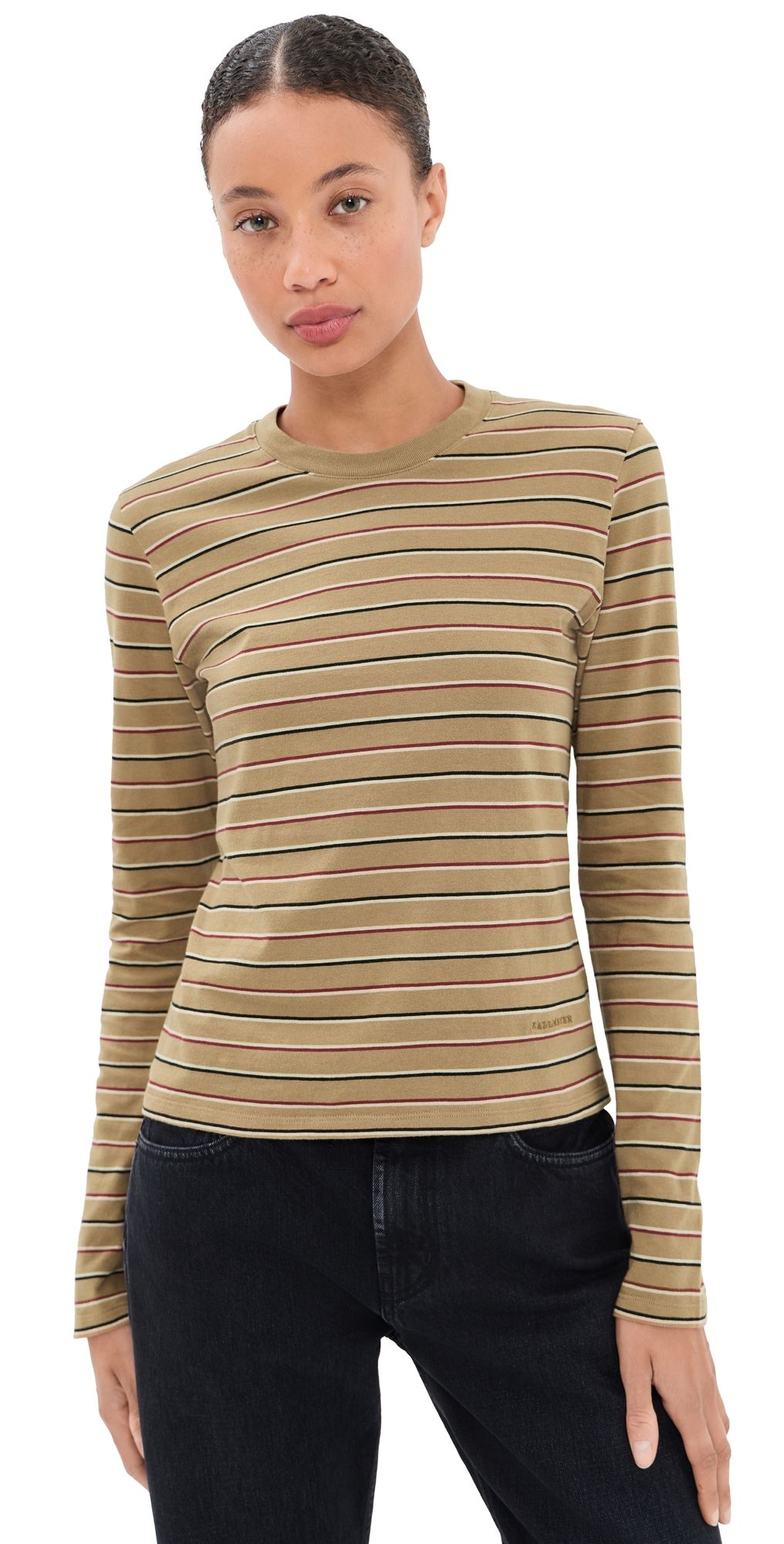Kallmeyer Wynn Long Sleeve Top Camel Stripe XS