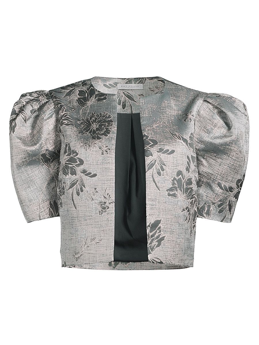 Women's Jovie Floral Evening Jacket - Dark Midnight - Size 16