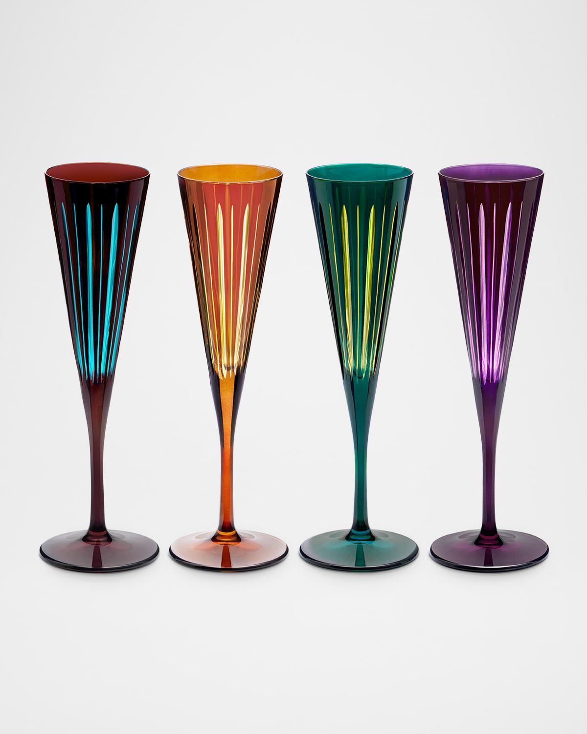 Prism 6 oz. Champagne Flutes, Set of 4