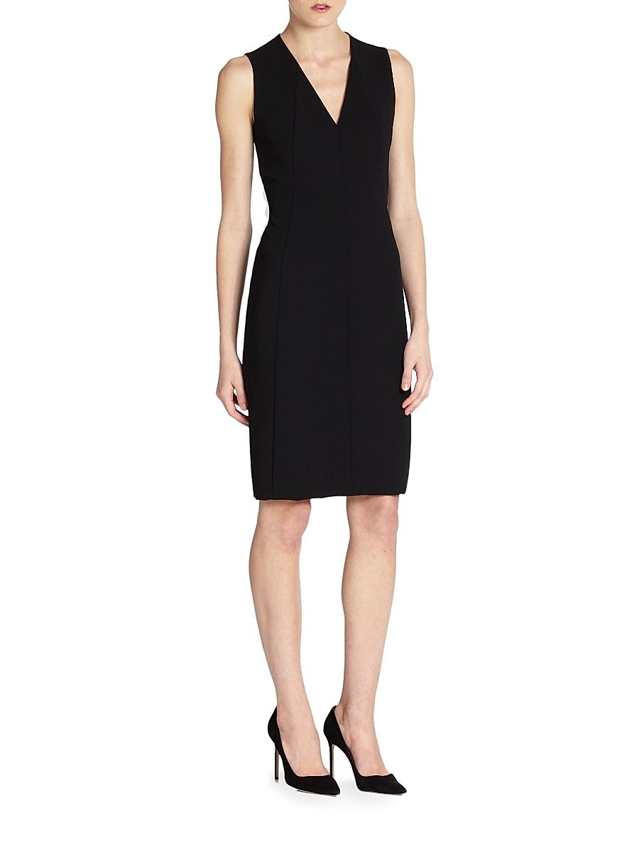 Women's Architecture Collection Double-Face Wool Dress - Black - Size 16