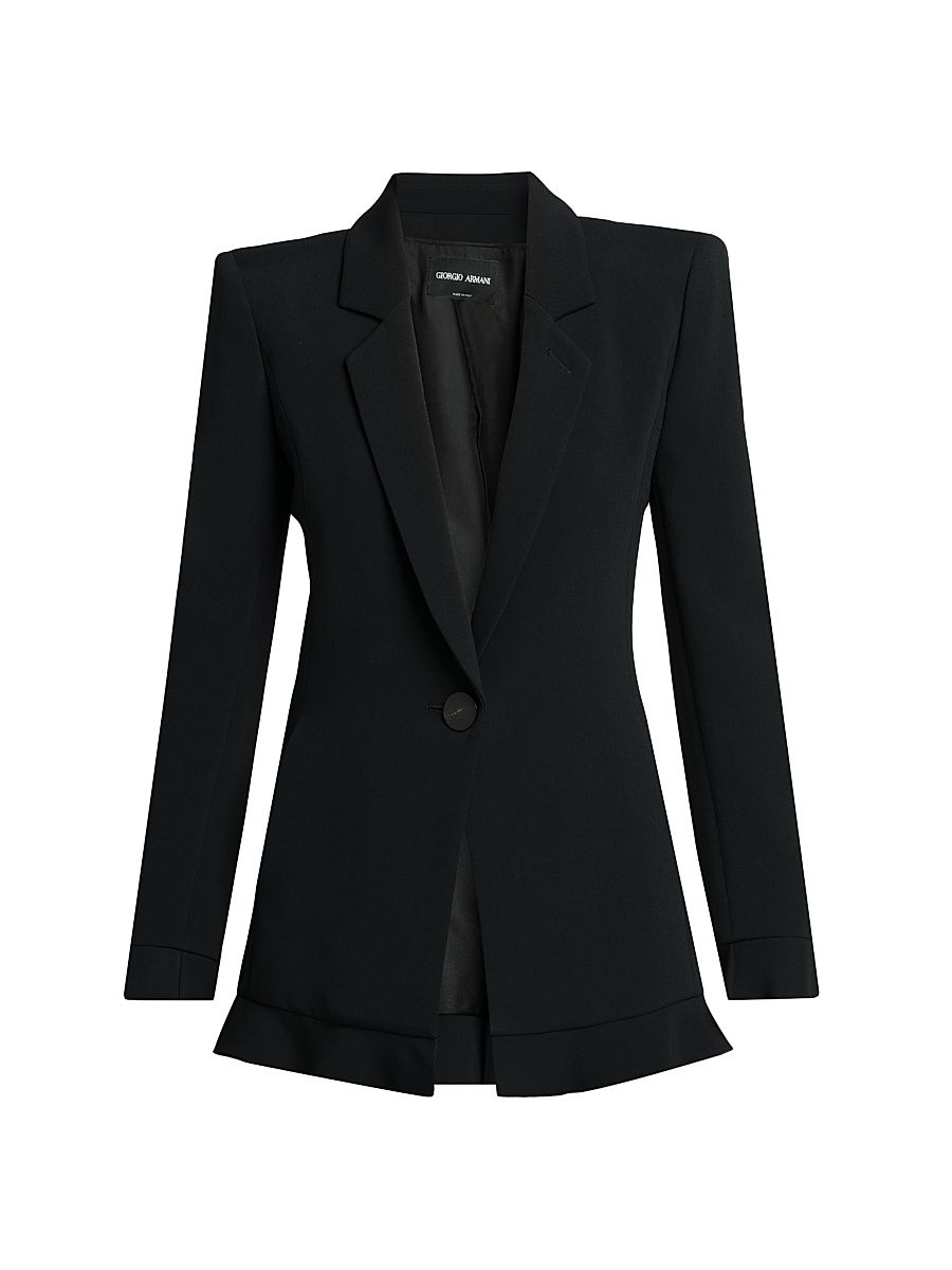 Women's Cady One-Button Jacket - Black - Size 8