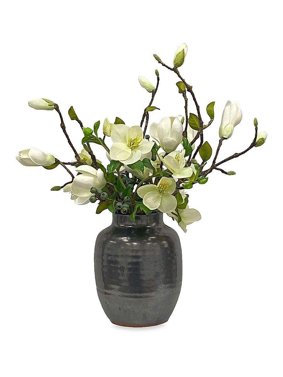 Everyday Floral Magnolia Berry Arrangement - White Green