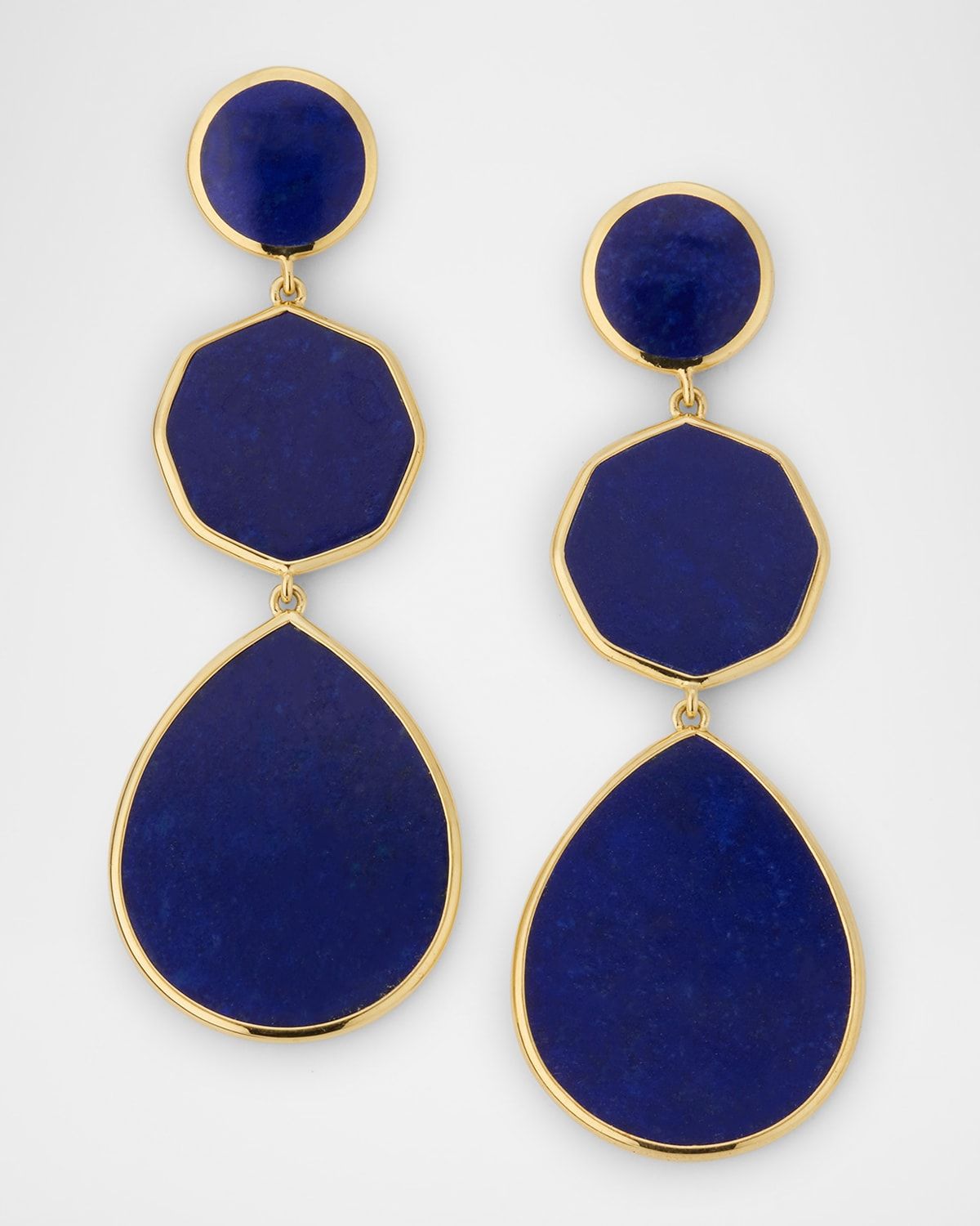 Crazy 8 & apos;s 3-Stone Drop Earrings in 18K Gold