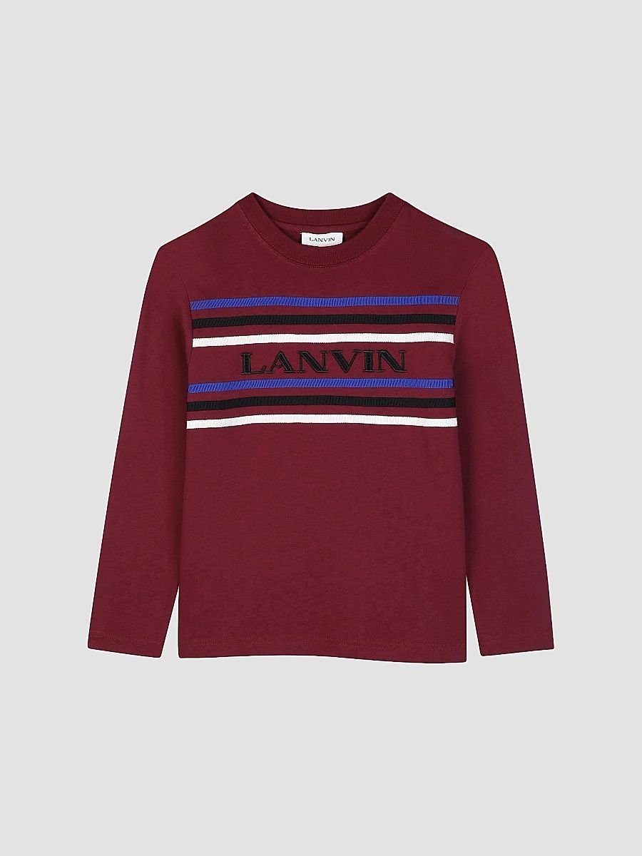 Lanvin Boy's Little Boy's & Boy's Logo Long-Sleeve T-Shirt - Crimson - Size 4