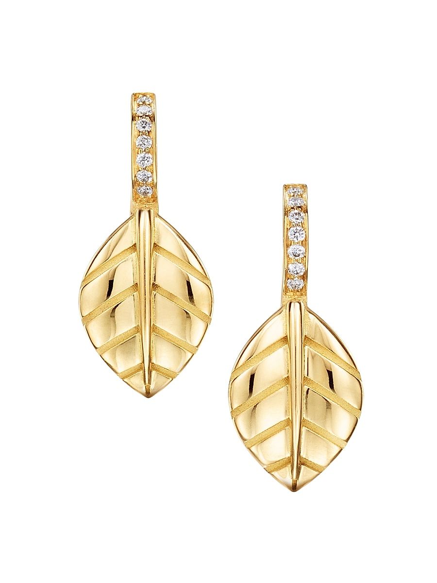 Women's Florence86 Arcadia 18K Yellow Gold & 0.06 TCW Diamond Drop Earrings - Yellow Gold