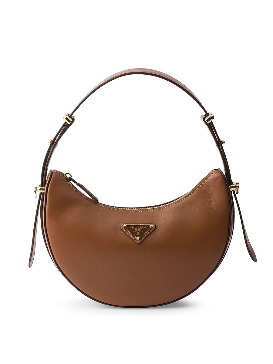 Women's Arqué Mini Leather Shoulder Bag - Brown