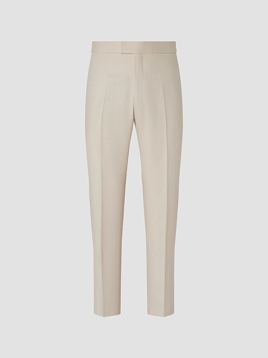 ZEGNA Men's Oasi Lino Pants - White - Size 38