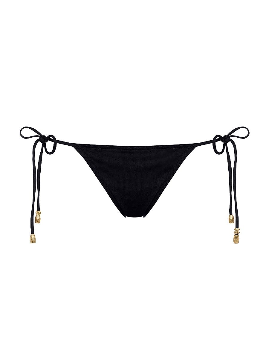 ERES Women's Exquise Beaded Side-Tie Bikini Bottom - Black - Size 6