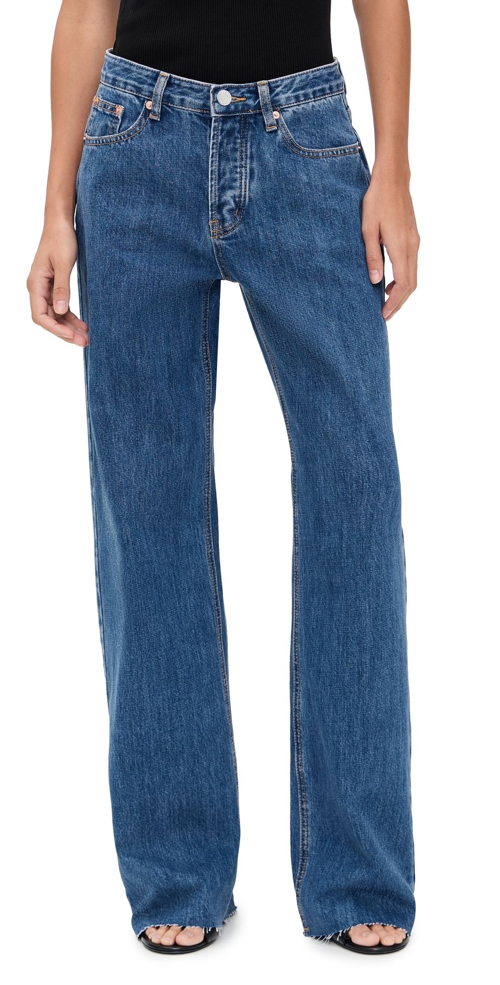 PARKE Low Rise Baggy Jeans Medium Wash 31